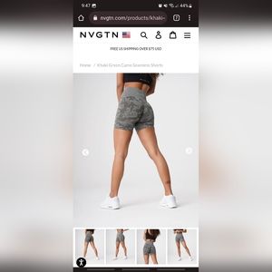 NVGTN Khaki Green Camo Seamless Shorts